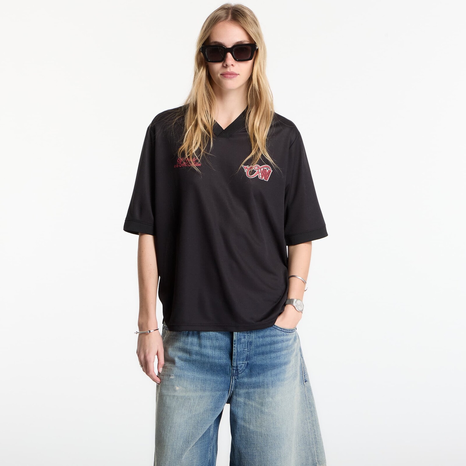 T-shirt Off-White x AC Milan Tech Tee Black/ No Color XL