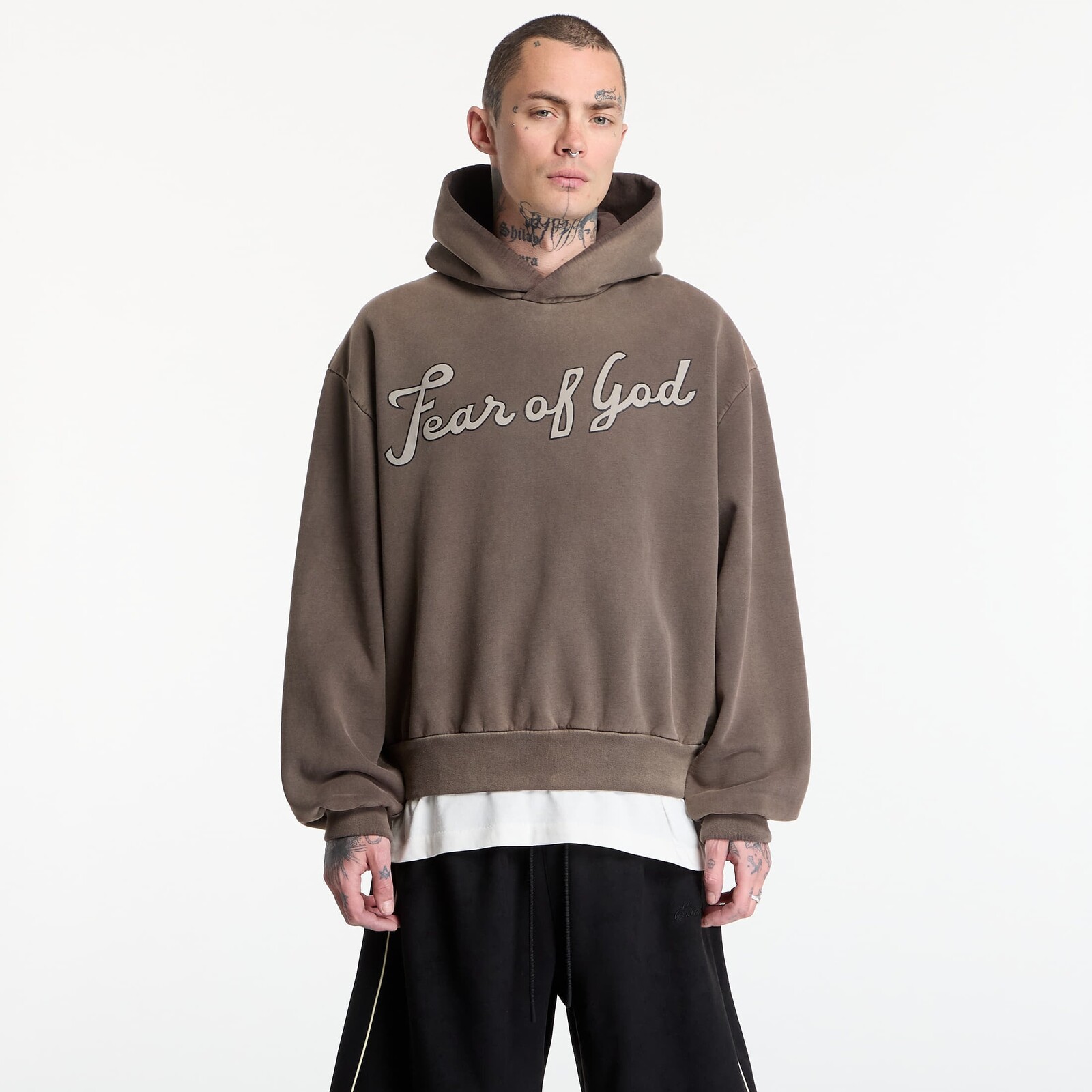 Sweatshirt Fear Of God 26 Classic Fit Half Raglan Hoodie Faded Brown S