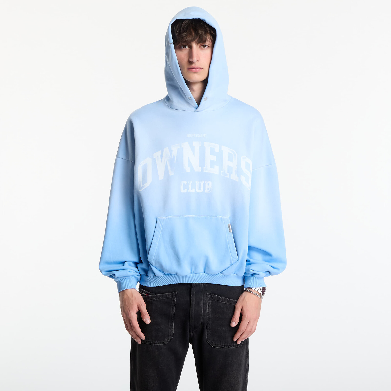 Sweatshirt REPRESENT Owners Hoodie UNISEX Sky Blue XL
