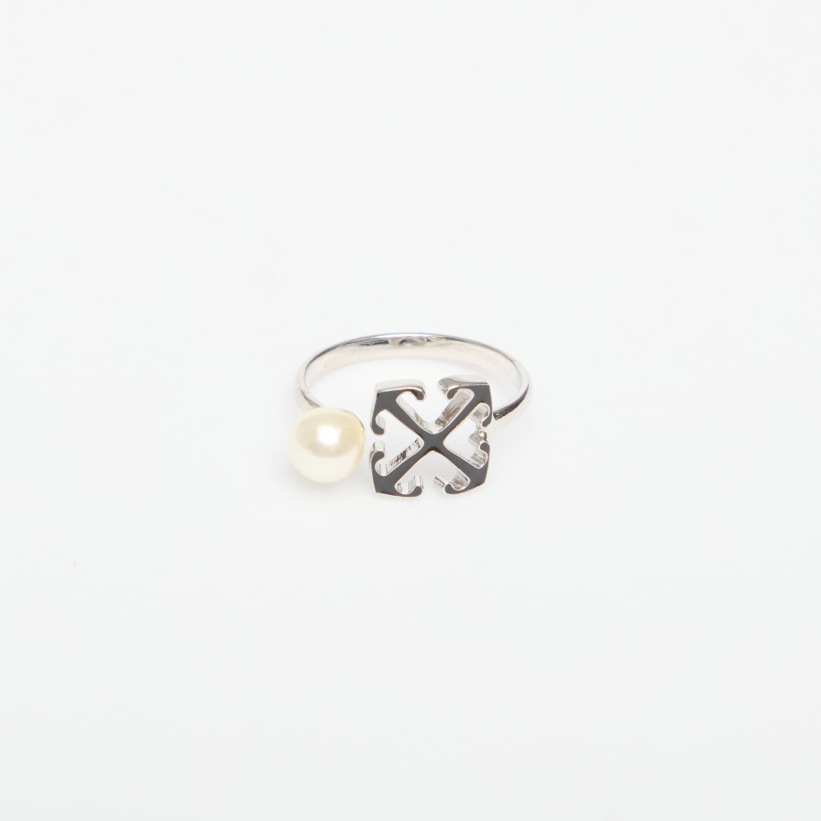 Off-White Ow Ring Silver/ Black 52