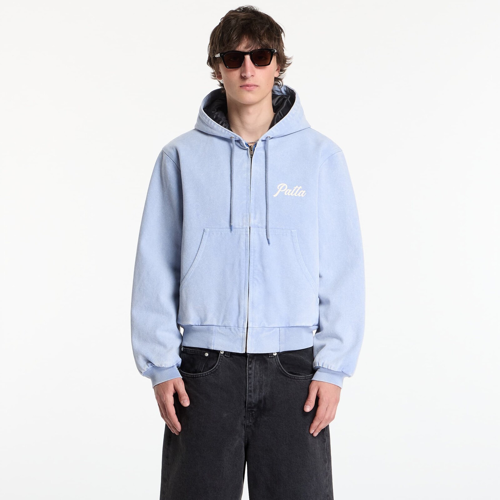 Jacket Patta Peace Canvas Hooded Jacket UNISEX Light Blue Denim L