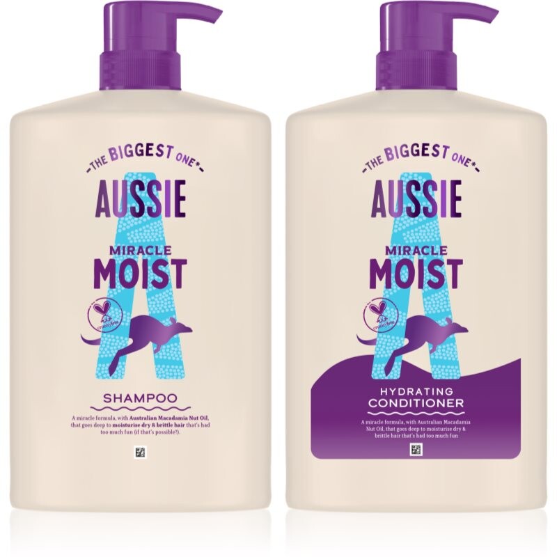 Aussie Miracle Moist set for hydration and shine