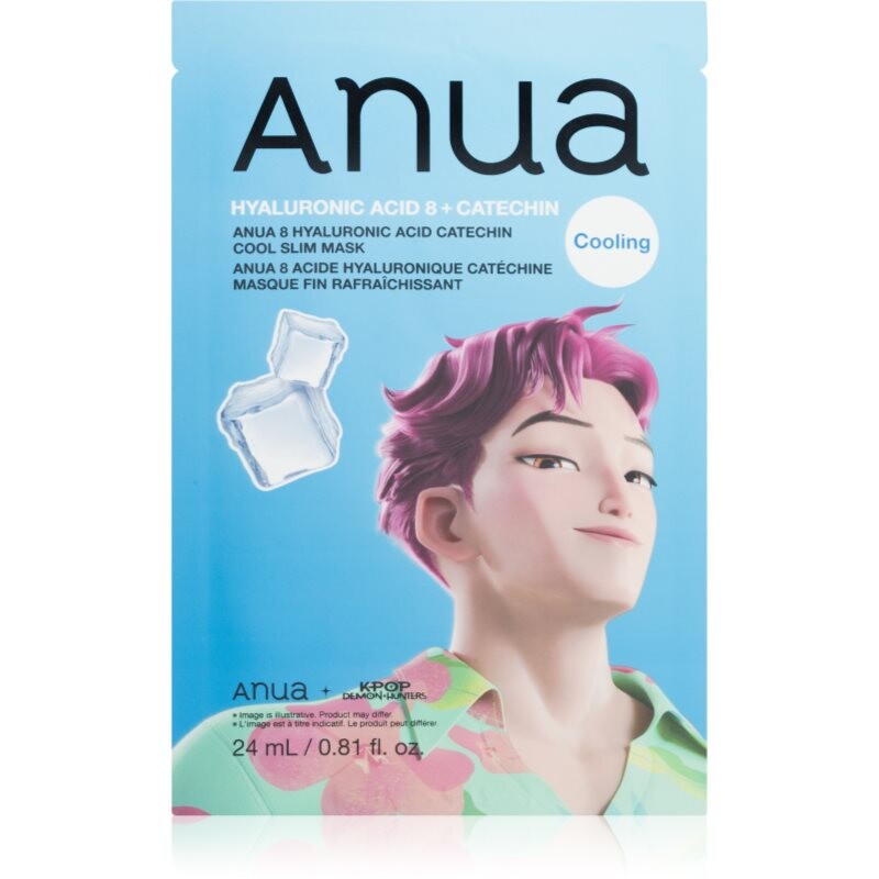 Anua K-Pop Demon Hunters Hyaluronic Acid 8 + Catechin moisturising face sheet mask with cooling effect 23 ml