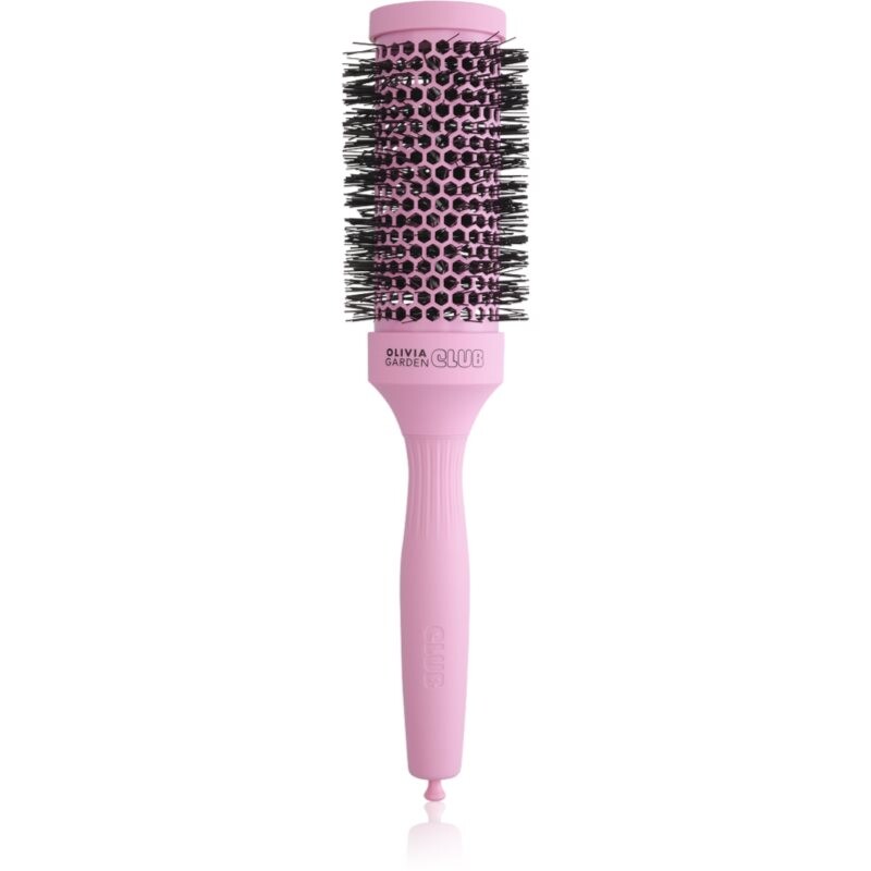 Olivia Garden Club The Glow Blowout Ceramic Round Brush Pink round hairbrush M 1 pc