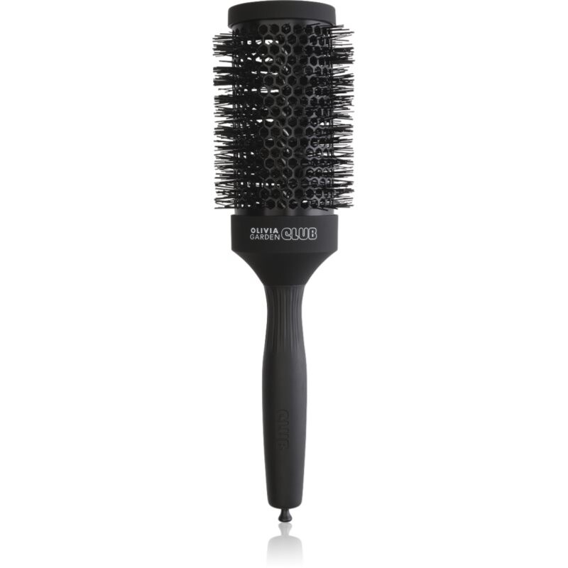 Olivia Garden Club The Glow Blowout Ceramic Round Brush Black round hairbrush 1 pc