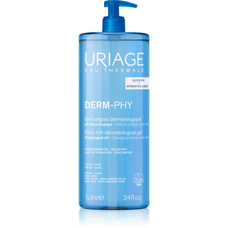 Uriage DERM-PHY Extra Rich Dermatological Gel gentle cleansing gel 1000 ml