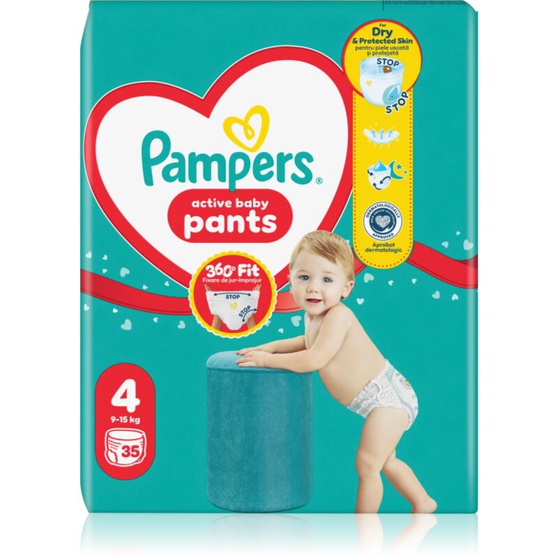 Pampers Active Baby Pants Size 4 disposable nappy pants 9-15 kg 35 pc