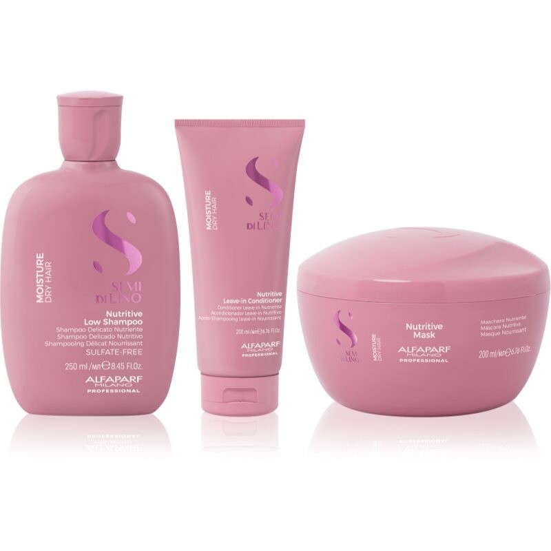 Alfaparf Milano Semi di Lino Moisture Kit set for hydration and shine