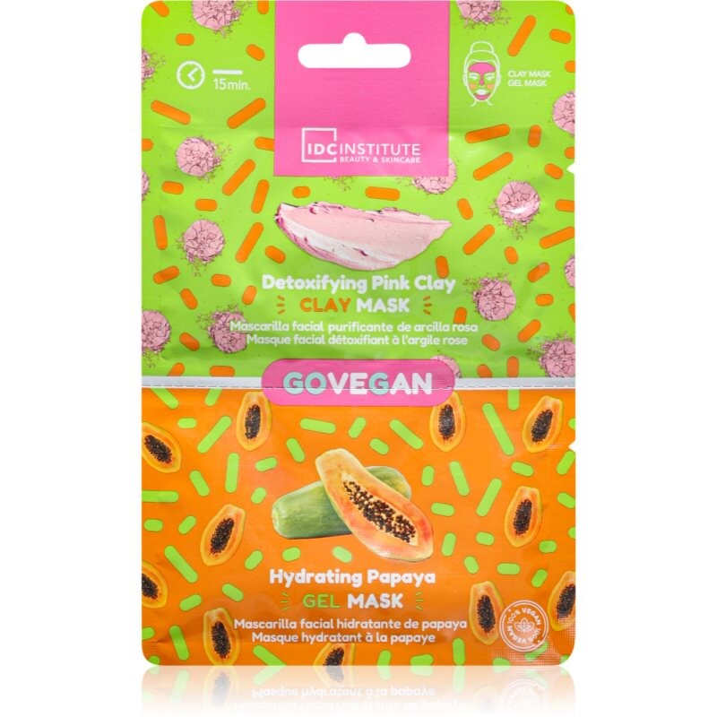 IDC Institute Go Vegan regenerating and hydrating face mask 2x6 g