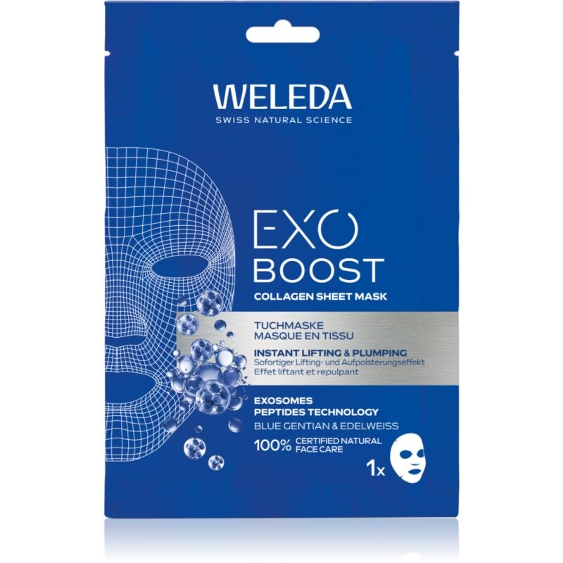 Weleda Exo Boost revitalising sheet mask with collagen 20 ml