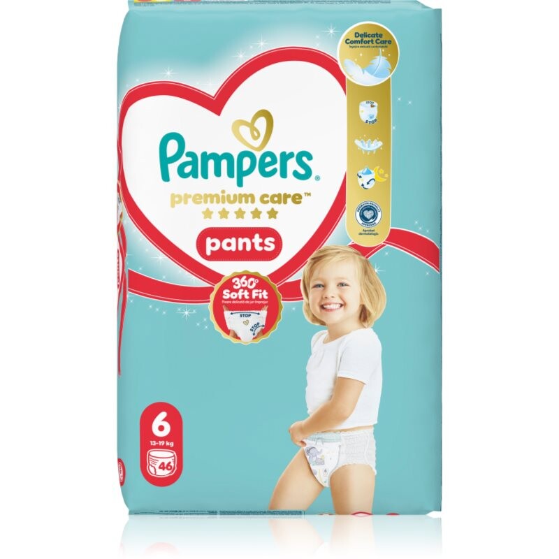 Pampers Premium Care Pants Size 6 disposable nappy pants 13-19 kg 46 pc