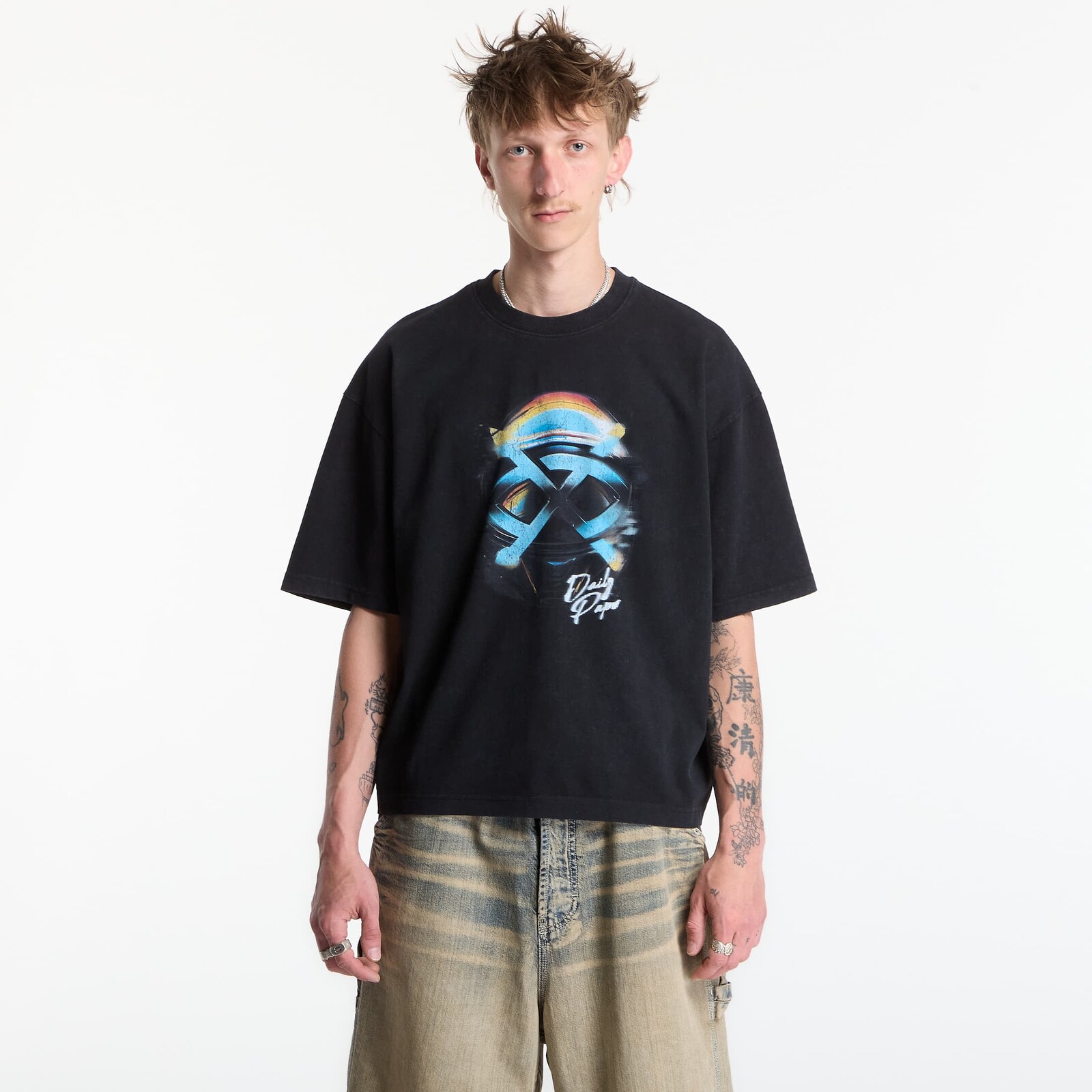 T-shirt Daily Paper Shield Helmet Ss T-Shirt Washed Black M