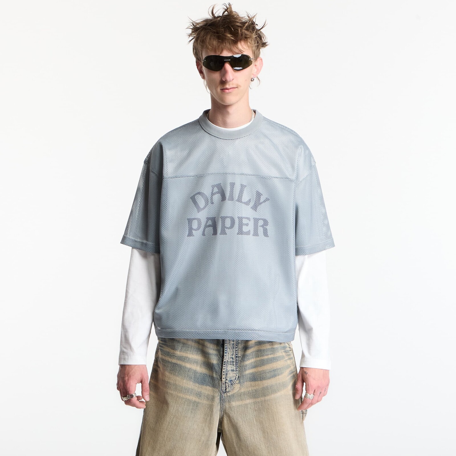 T-shirt Daily Paper Boxy Mesh T-Shirt Dawn Blue L