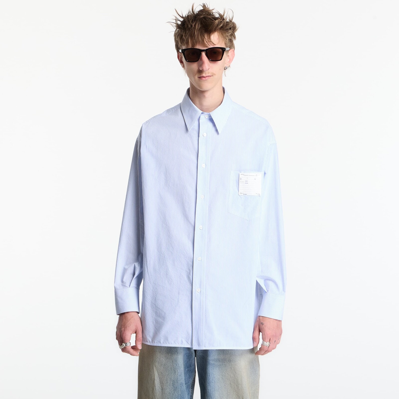 Shirt MM6 Long-Sleeved Shirt Blue 50