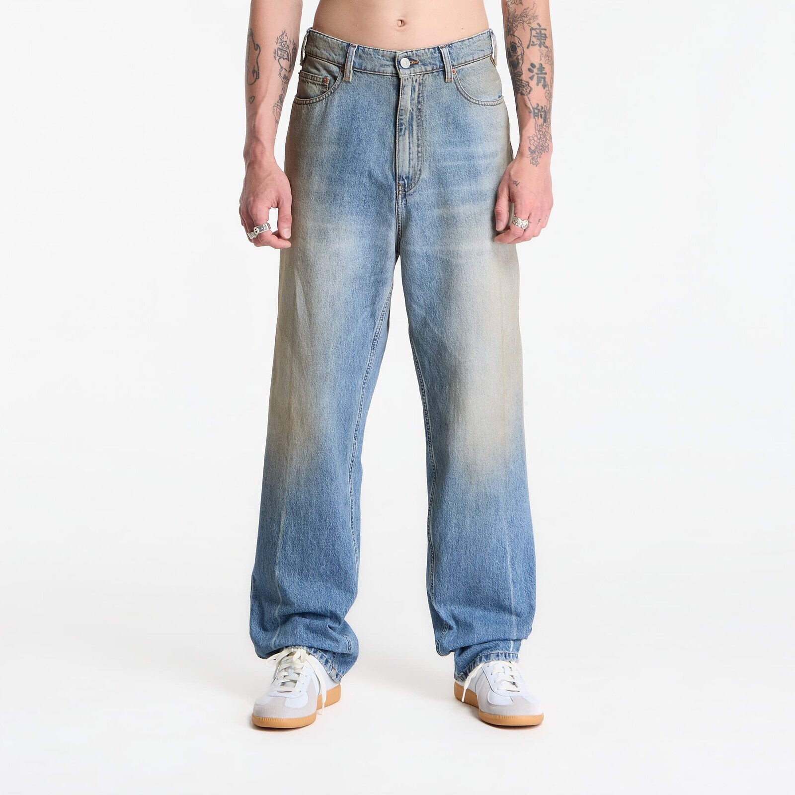 Pants MM6 Straight-Leg Jeans Medium Blue 34