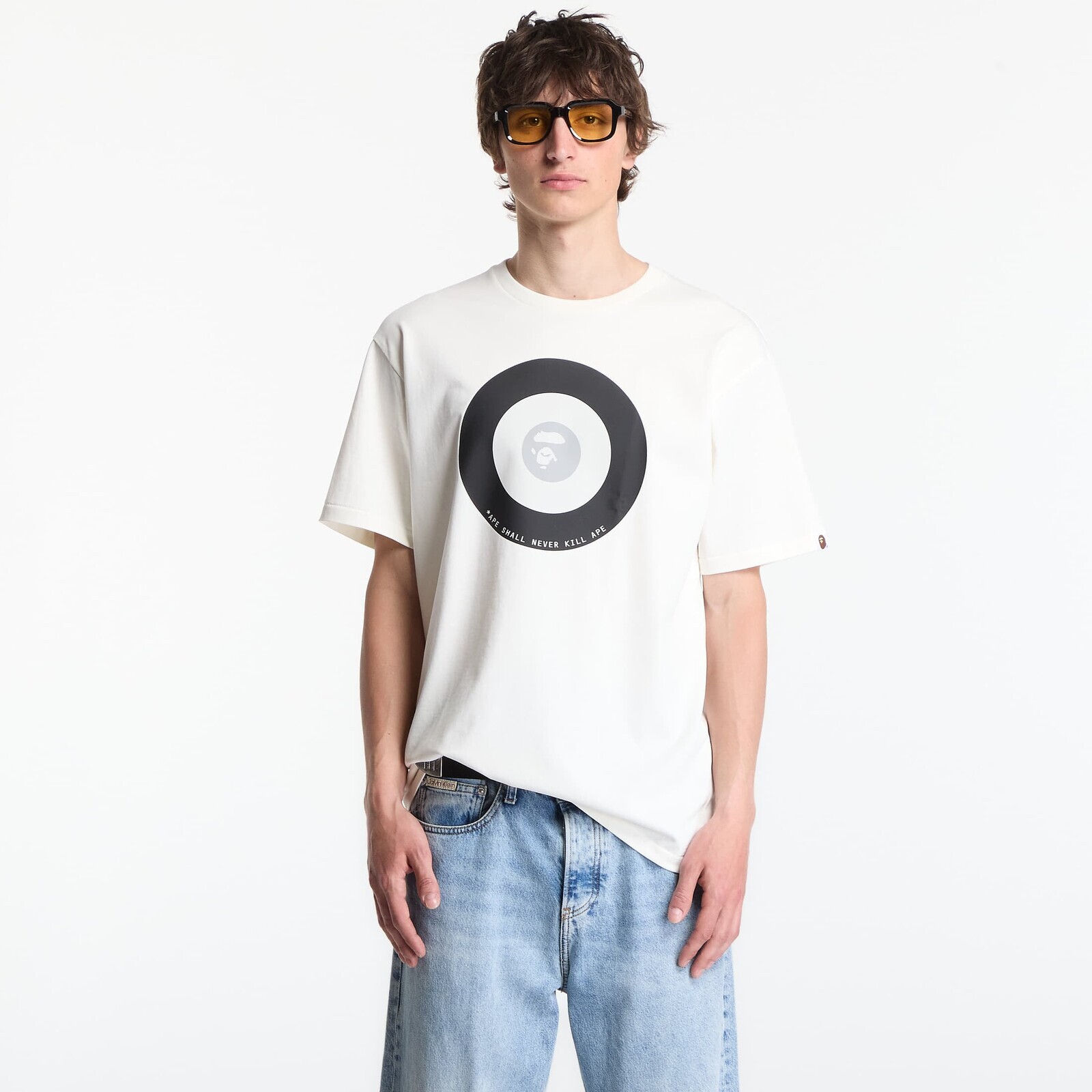 T-shirt A BATHING APE Ape Target Tee UNISEX Ivory XL