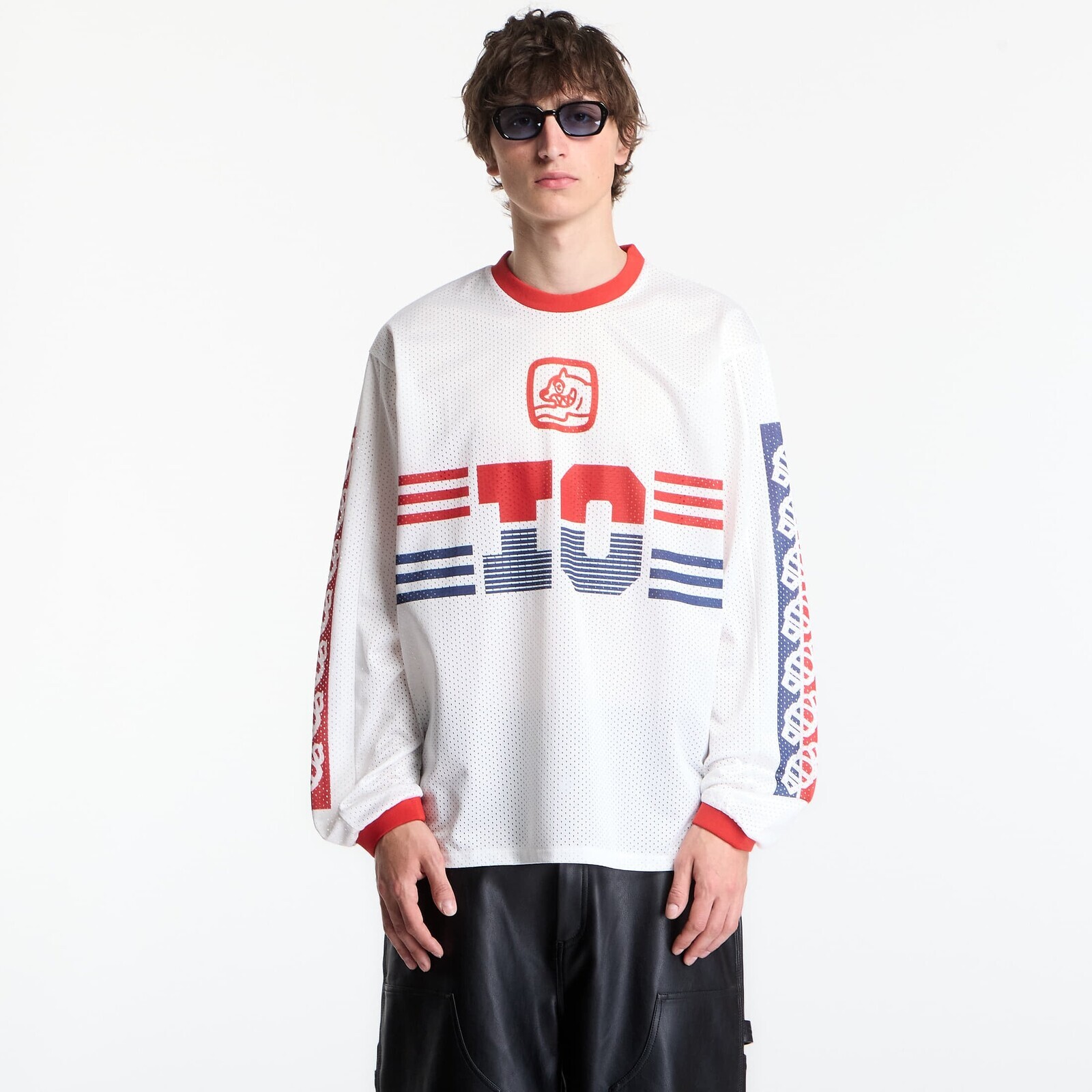 Billionaire Boys Club Icecream Moto Ls Mesh Shirt White M