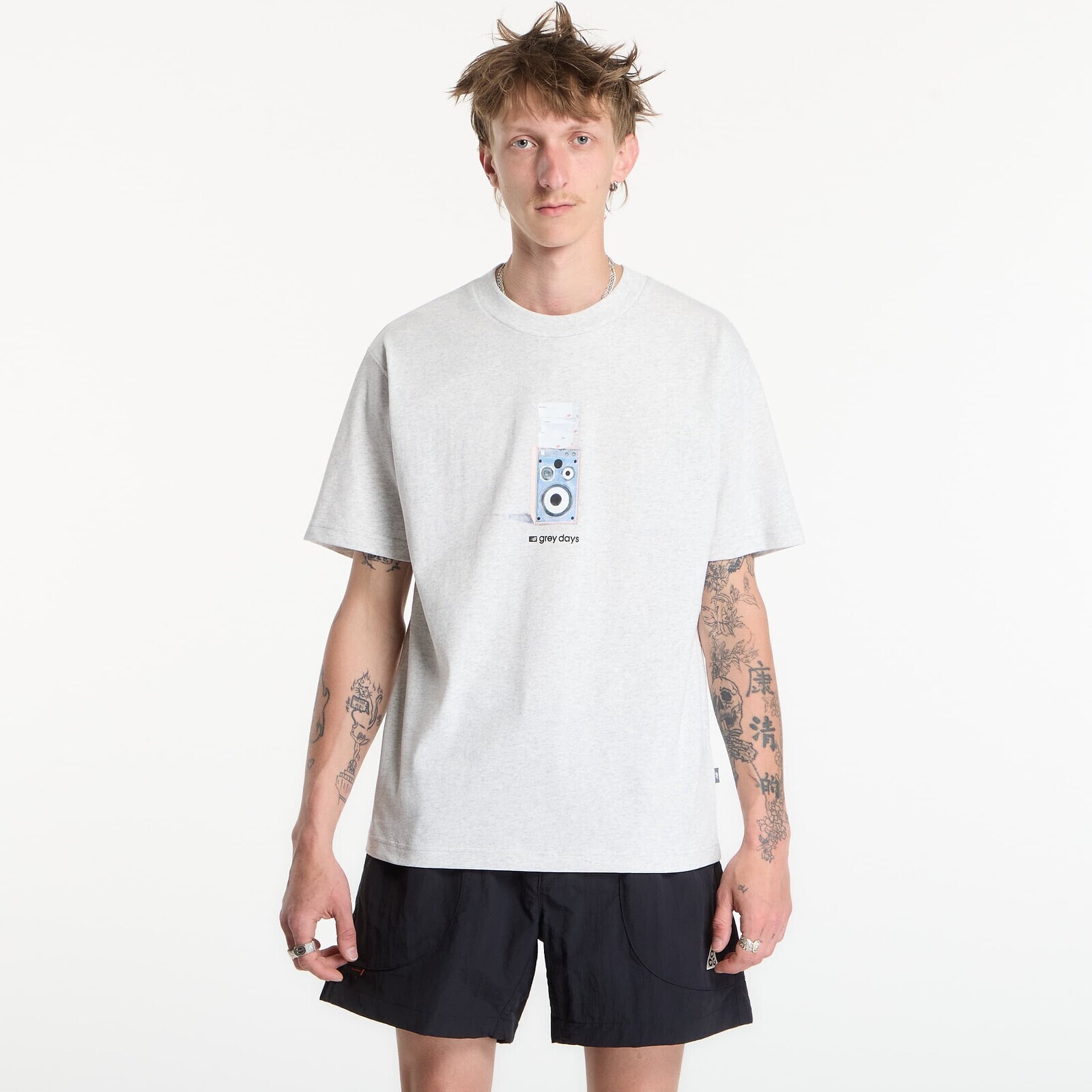 T-shirt New Balance Grey Days Speaker T-Shirt Ash Heather S