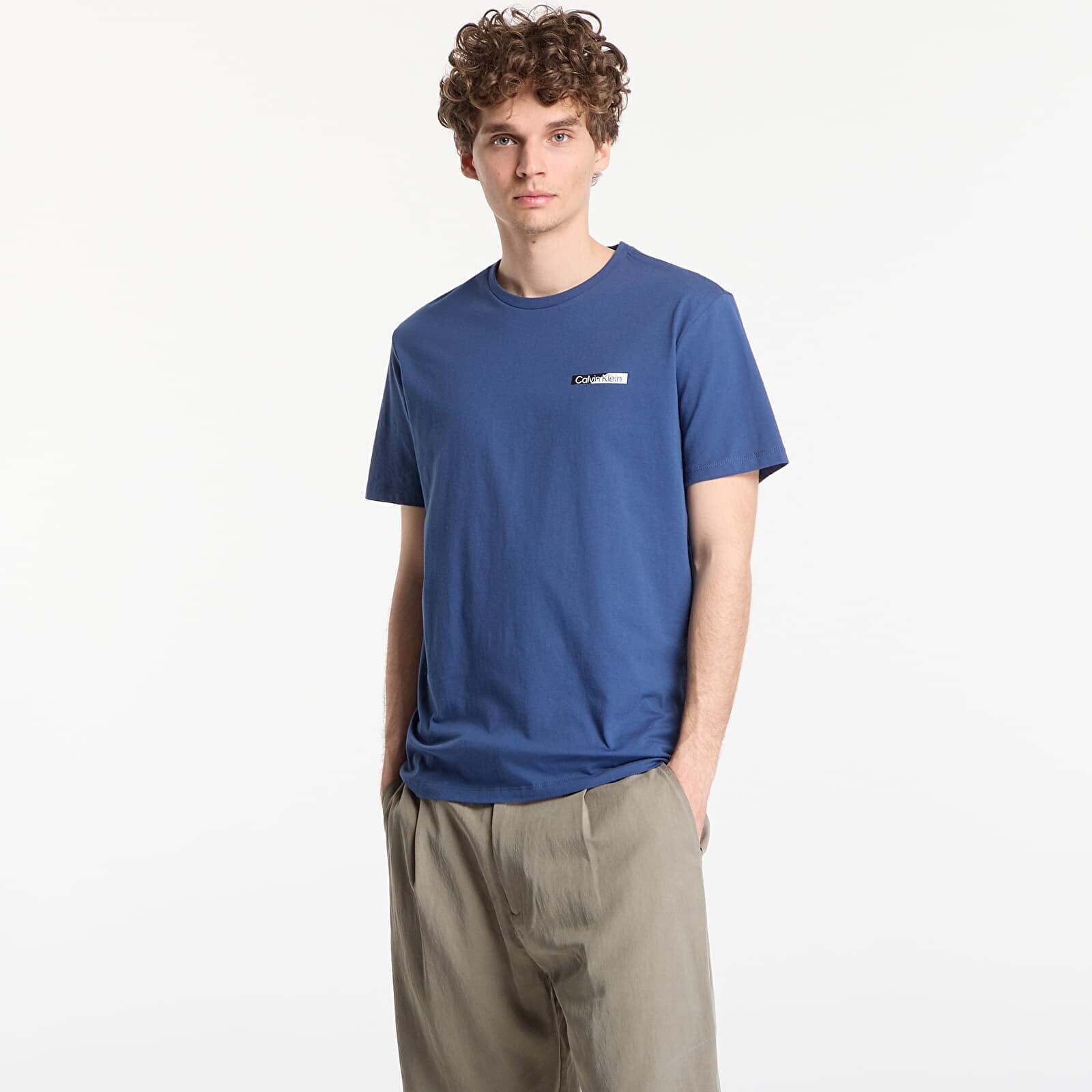 T-shirt Calvin Klein Ss 30S Eu Spw Split Standard Graphic Tee Dark Denim S