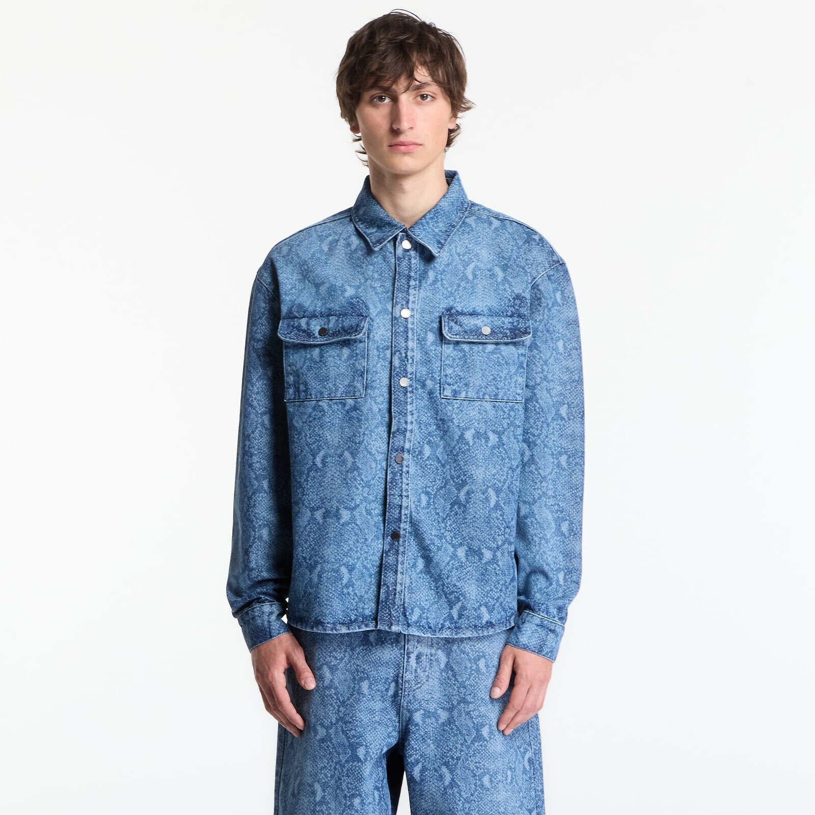 Shirt Daily Paper Snake Laser Rahul Denim Shirt Blue XL