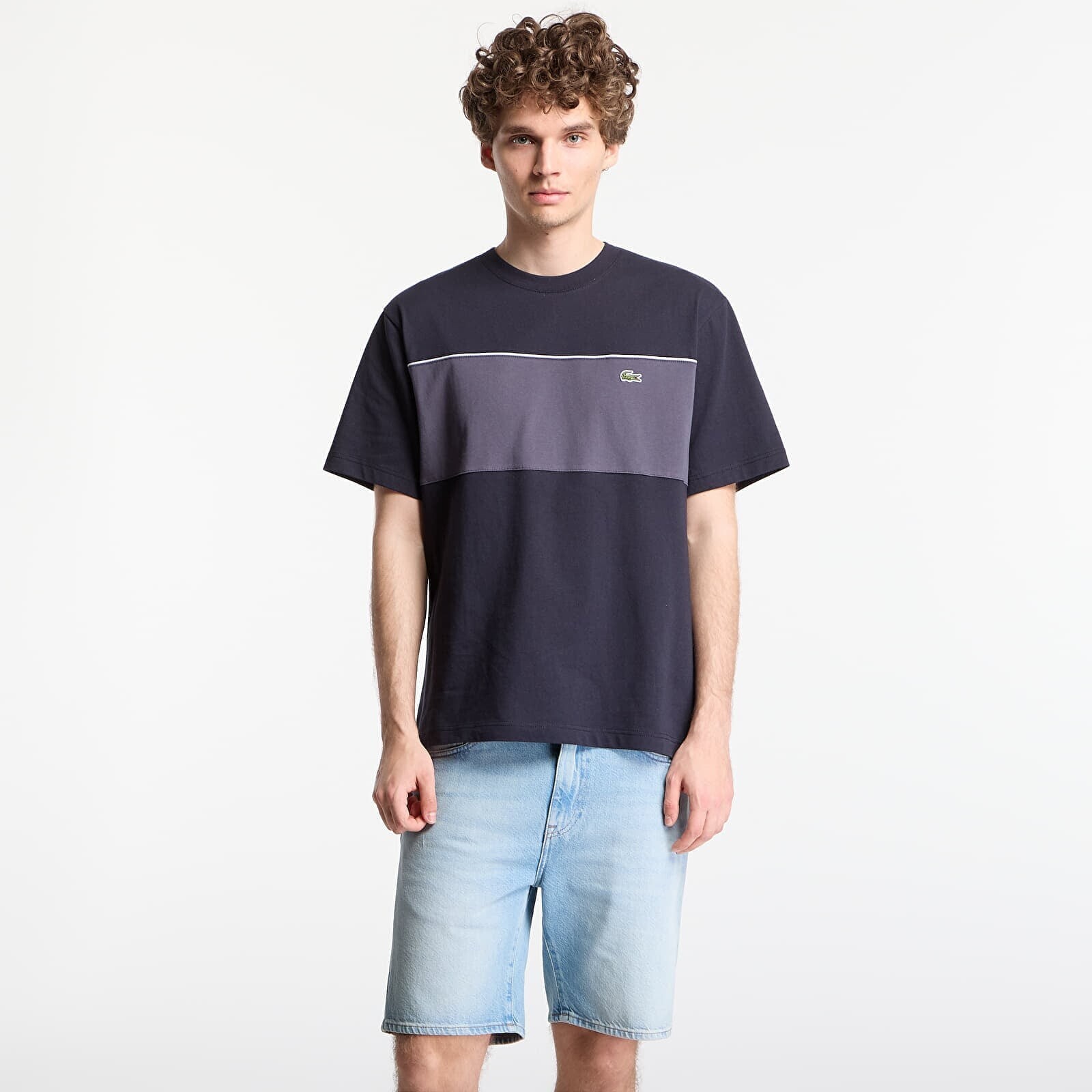 T-shirt LACOSTE Tee-Shirt Blackbird/ Graphite 5