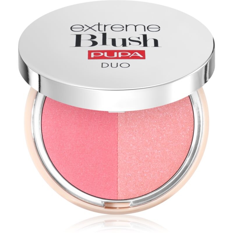 PUPA Milano Extreme Blush Duo compact blush shade 140 - Radiant Flamingo - Glow Creamy 4 g