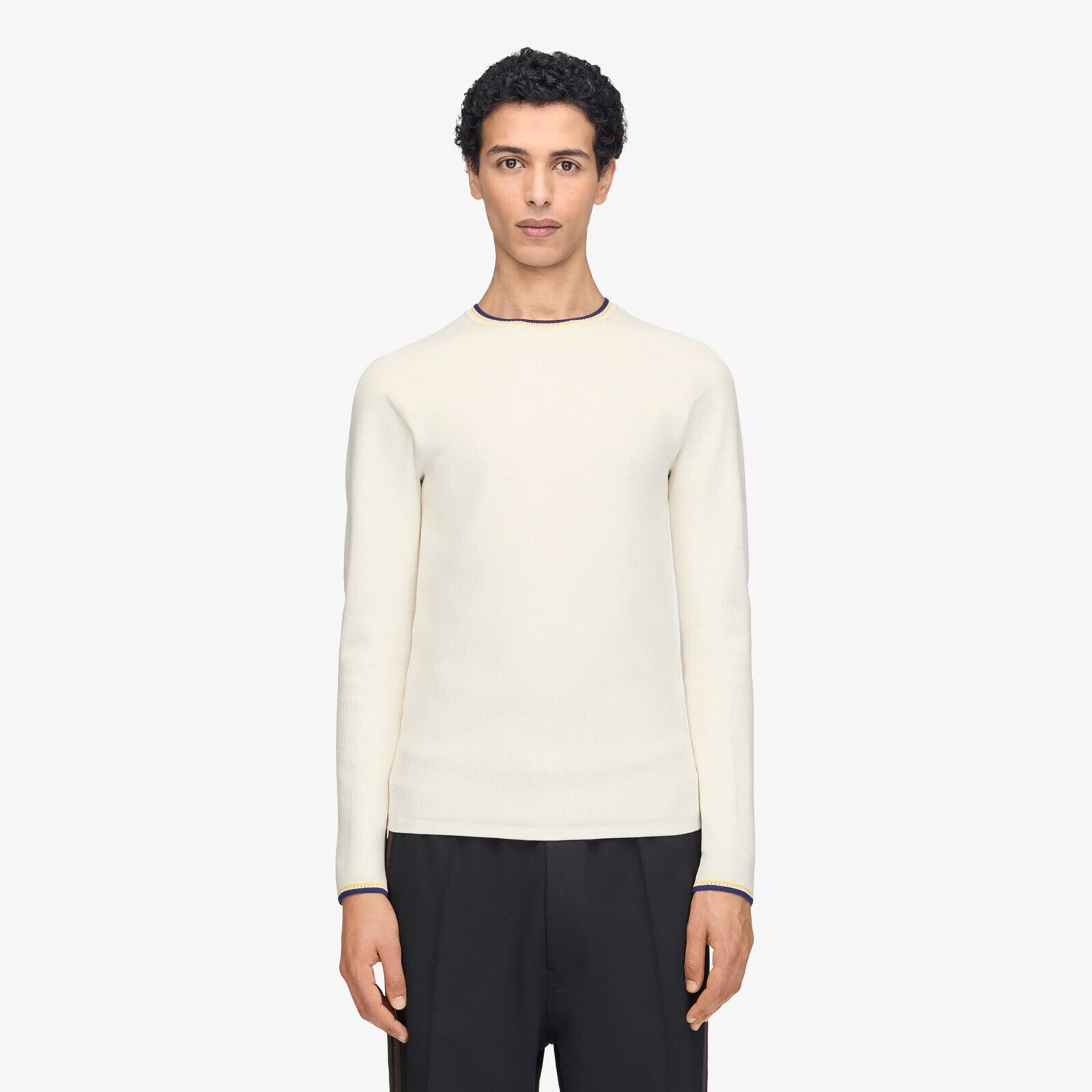 T-shirt adidas Wales Bonner Y3 Knit Base Long-Sleeve Top Cream White S