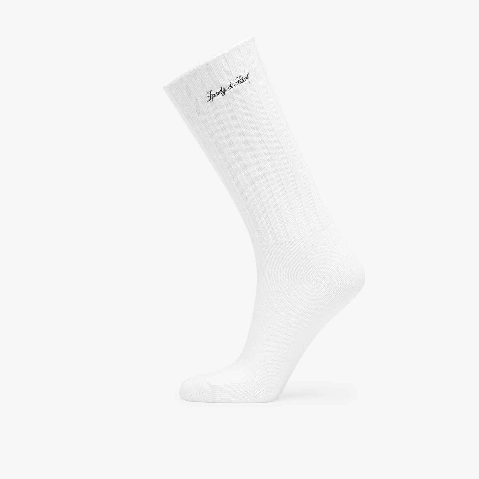 Sporty & Rich Signature Logo Rib Socks White Universal