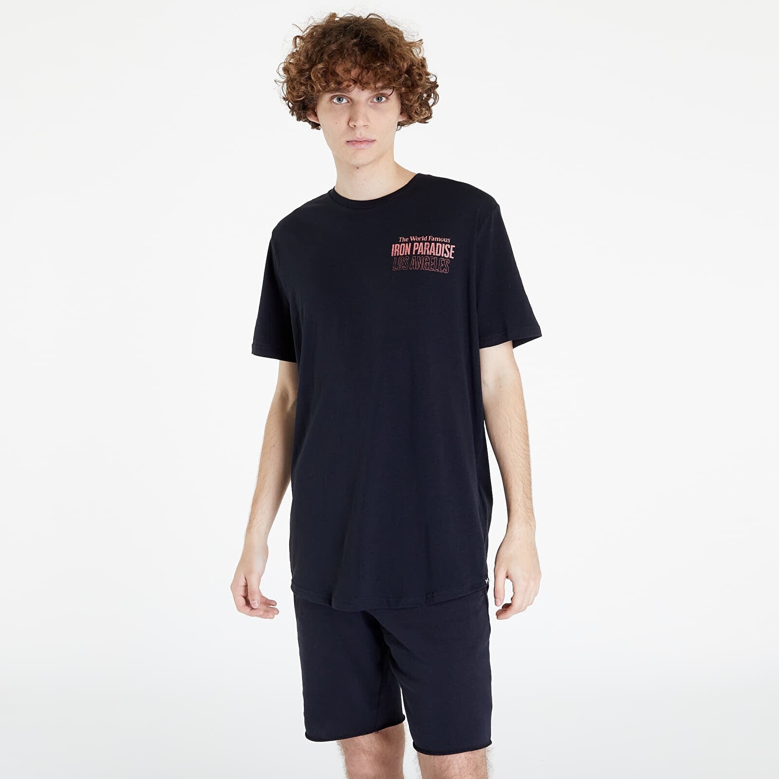 T-shirt Under Armour Project Rock 1800 Short Sleeve Black/ Deco Rose XL