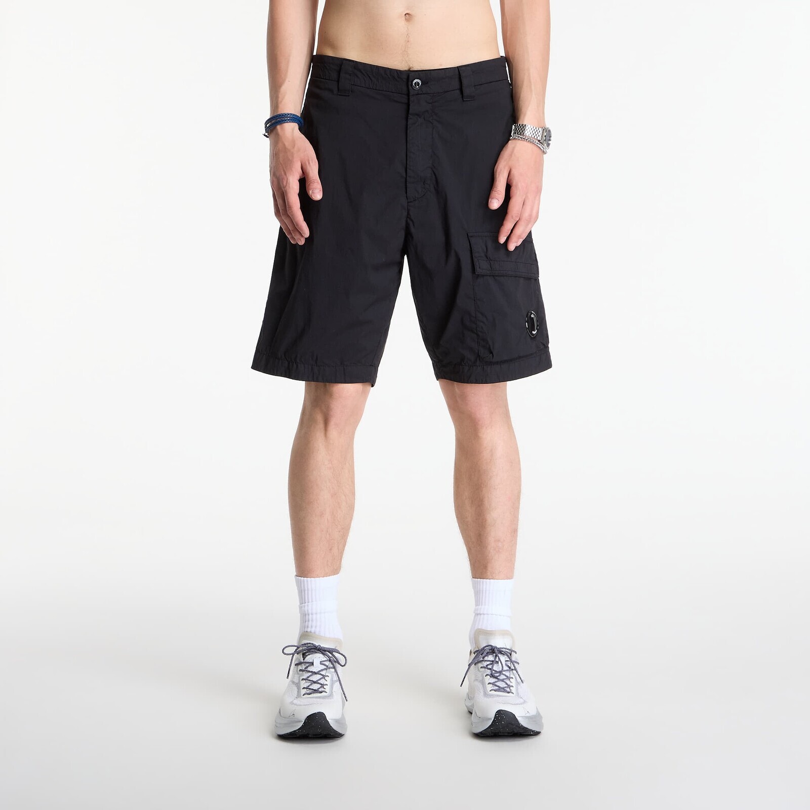 Shorts C.P. Company 50 Fili Stretch Loose Lens Cargo Shorts Black 54