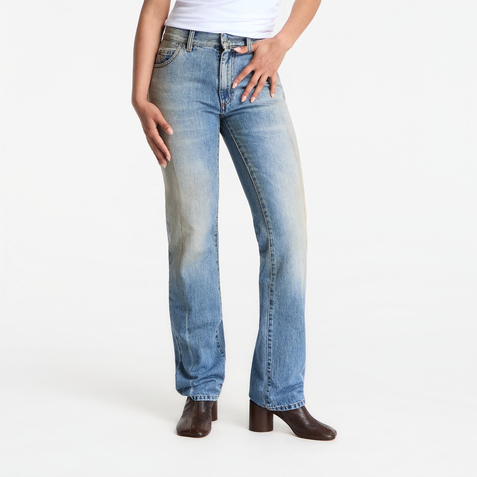 Pants MM6 Straight-Leg Jeans Medium Blue 26