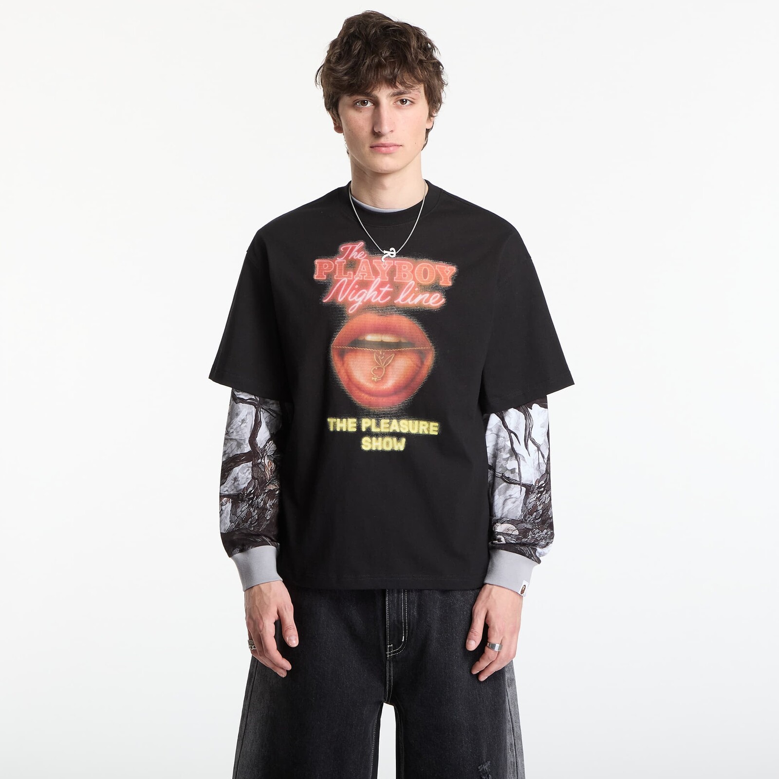 T-shirt Playboy x FTSHP T-Shirt Night Line UNISEX Black L