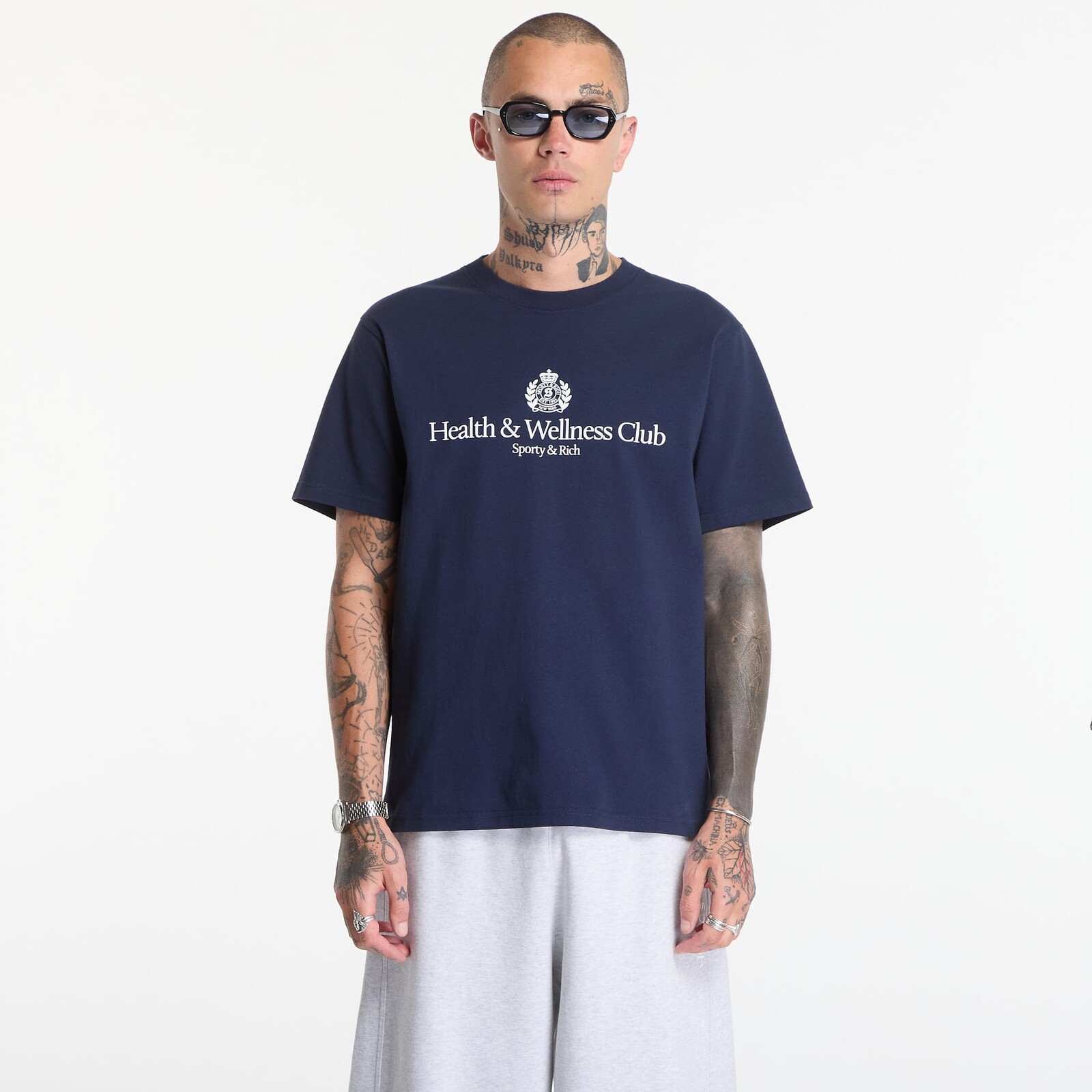 T-shirt Sporty & Rich H&W Crest Tshirt UNISEX Dark Navy M