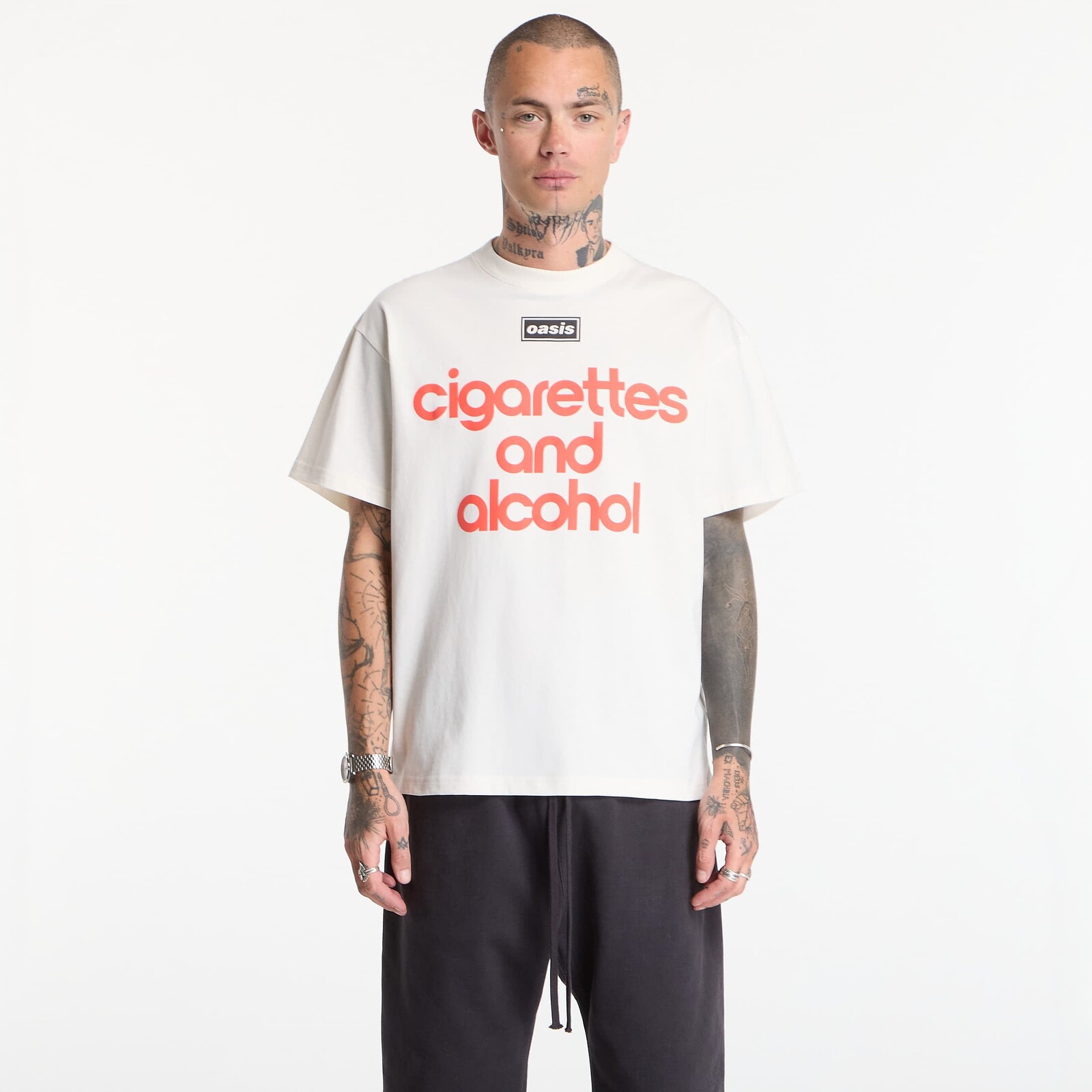 T-shirt PLEASURES Nordique T-Shirt Vtg White M