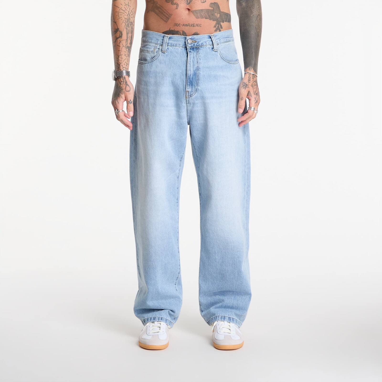 Pants Carhartt WIP Landon Pant Blue Heavy Worn Bleached 31