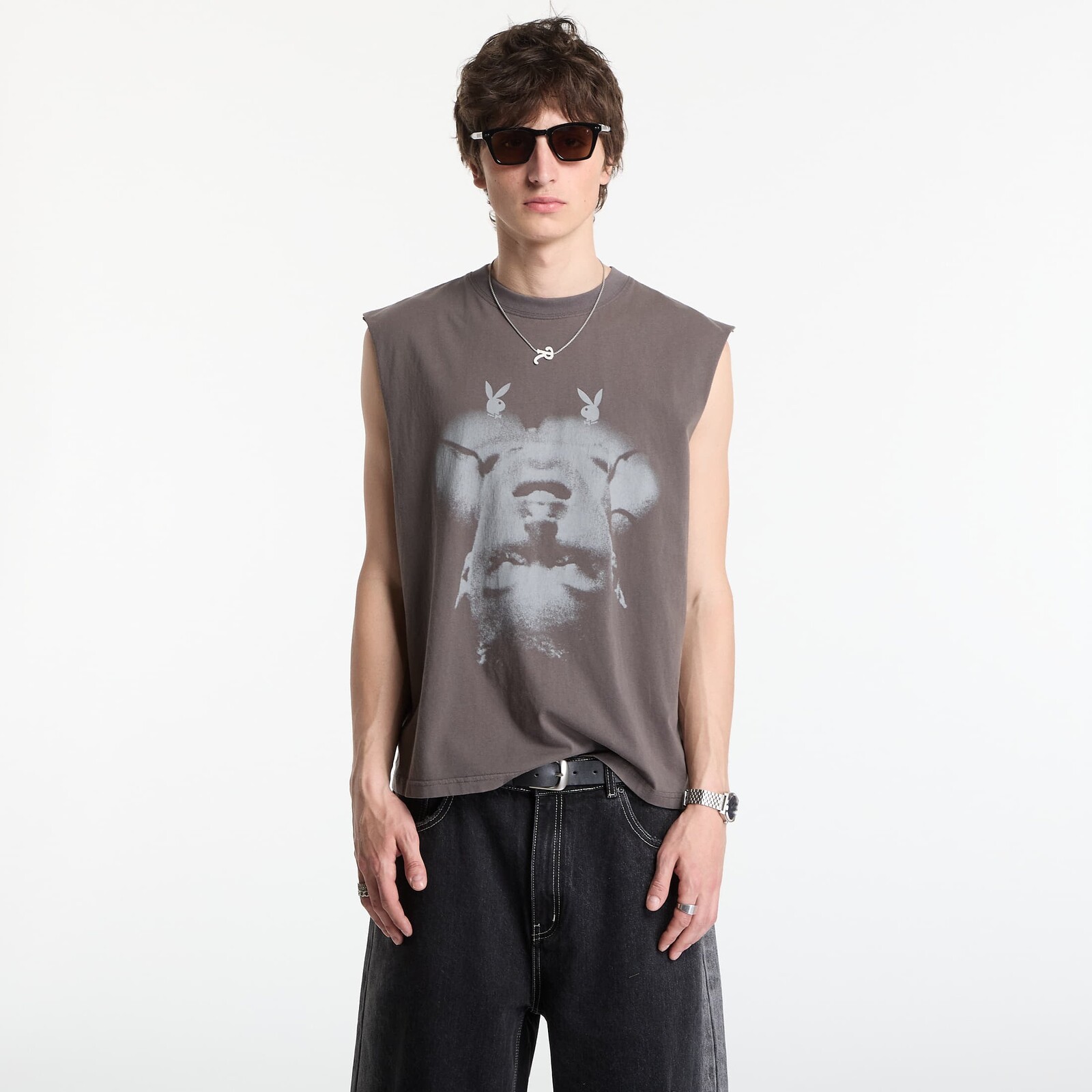 T-shirt Playboy x FTSHP Sleeveless Tee UNISEX Grey S