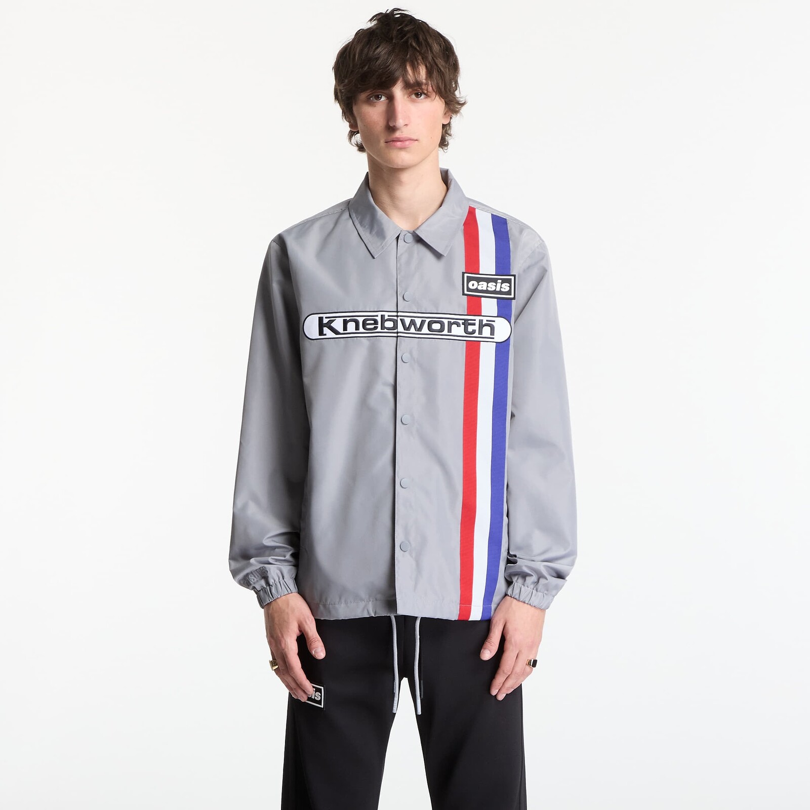 Jacket PLEASURES Supersonic Coach Jacket Steel M