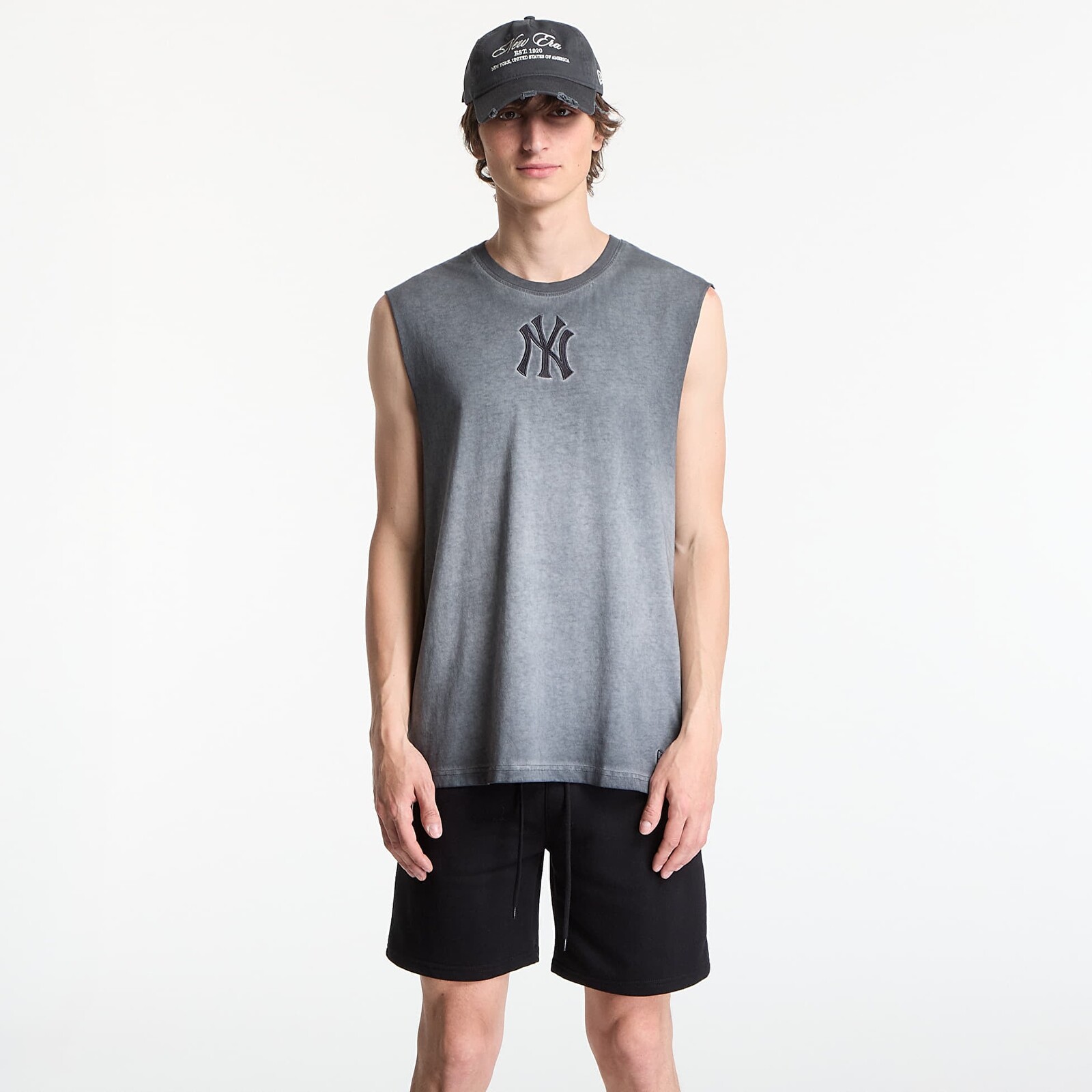 T-shirt New Era MLB Washed Logo Sleeveless Tee New York Yankees UNISEX Black L