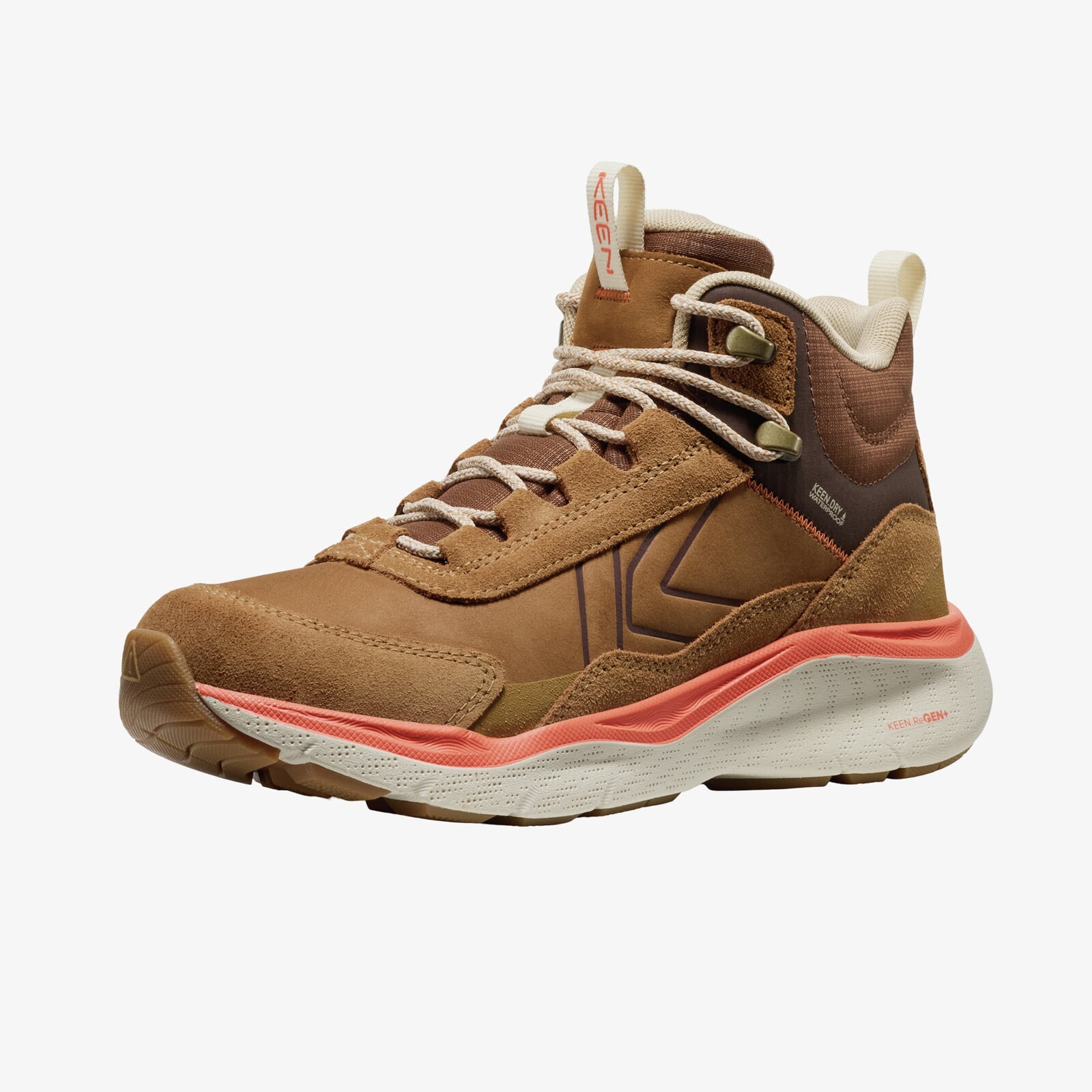 Sneakers KEEN Leiki Leather Mid Wp Women Chipmunk/ Birch UK 5.5