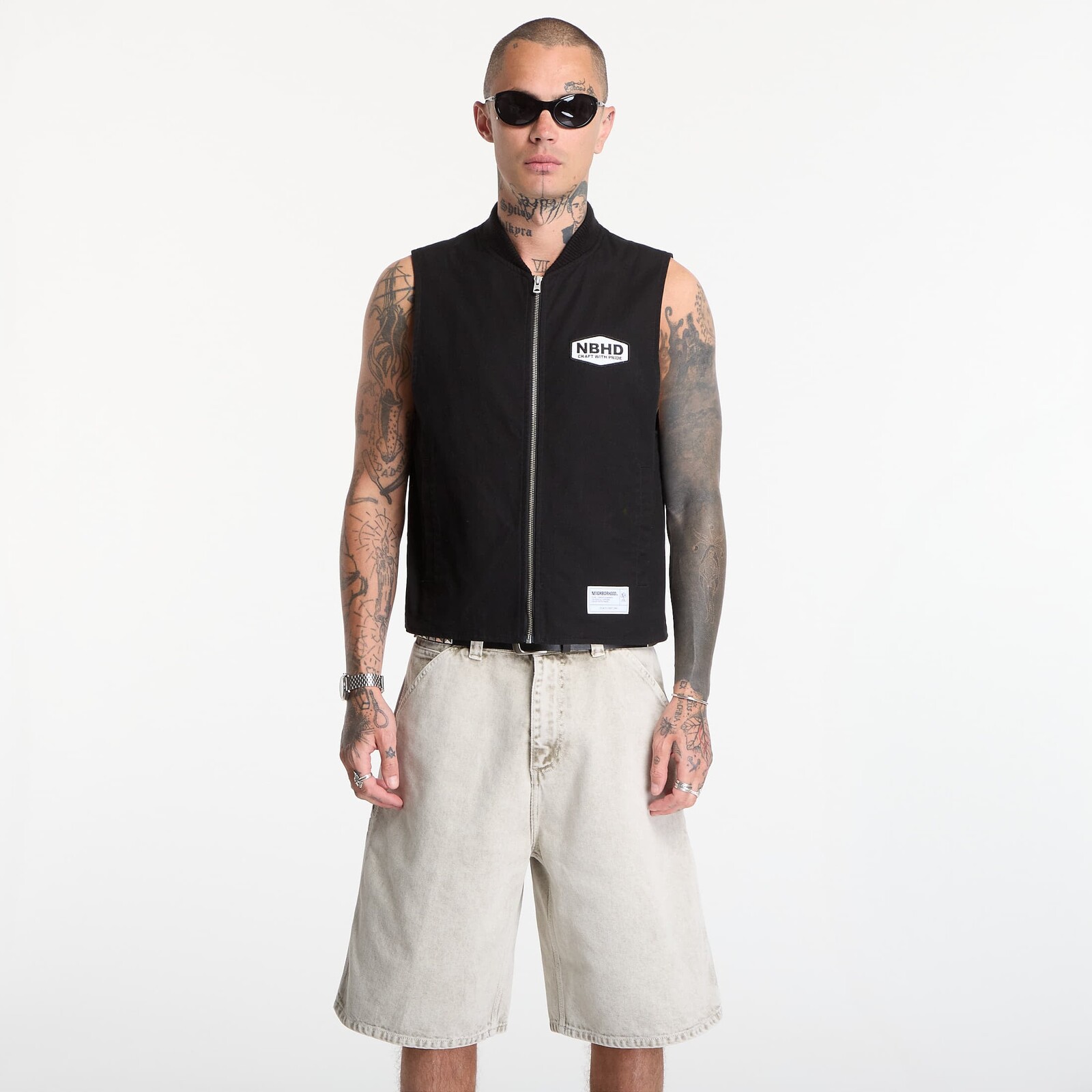 NEIGHBORHOOD Zip Work Vest Black XL
