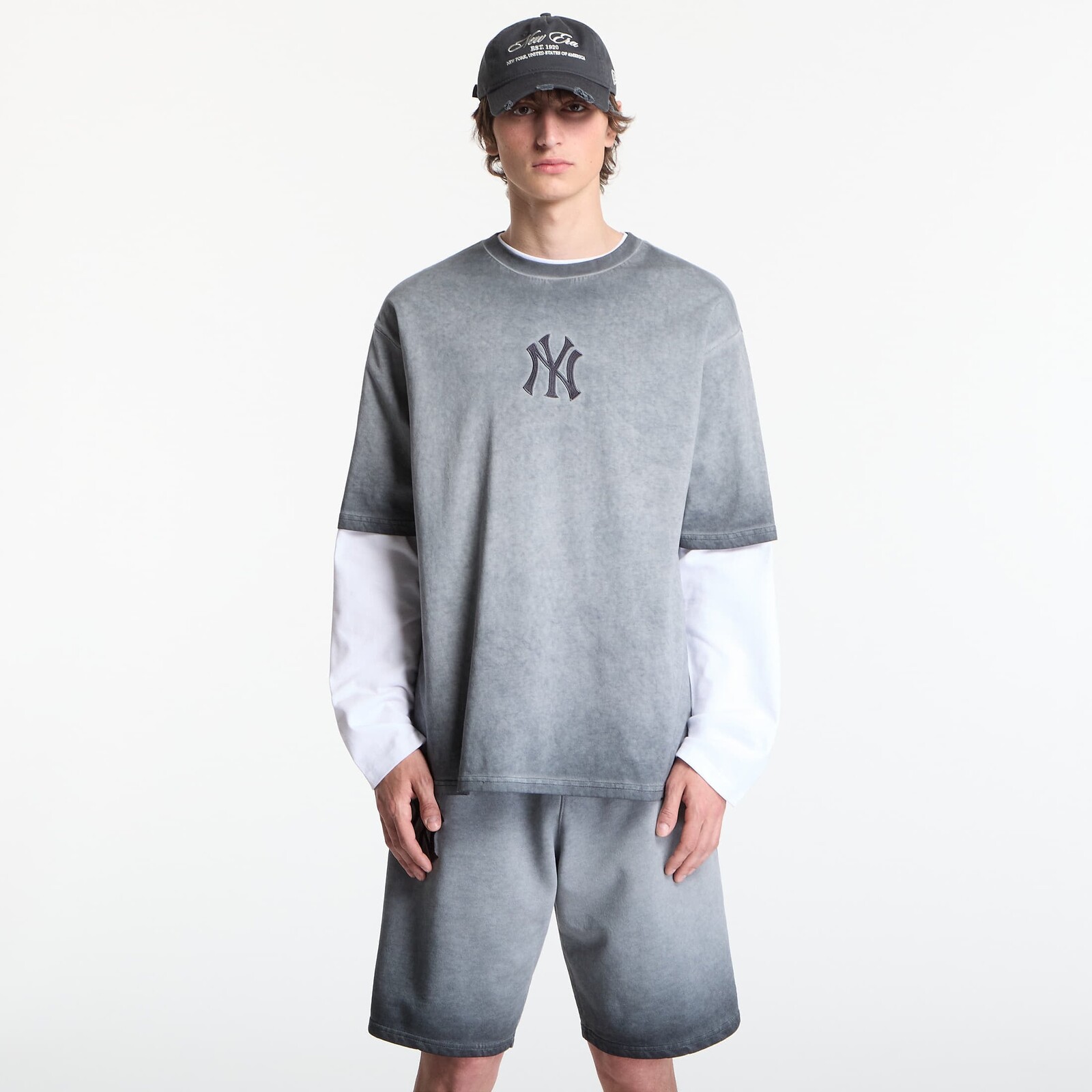 T-shirt New Era MLB Washed Logo Tee New York Yankees UNISEX Black L