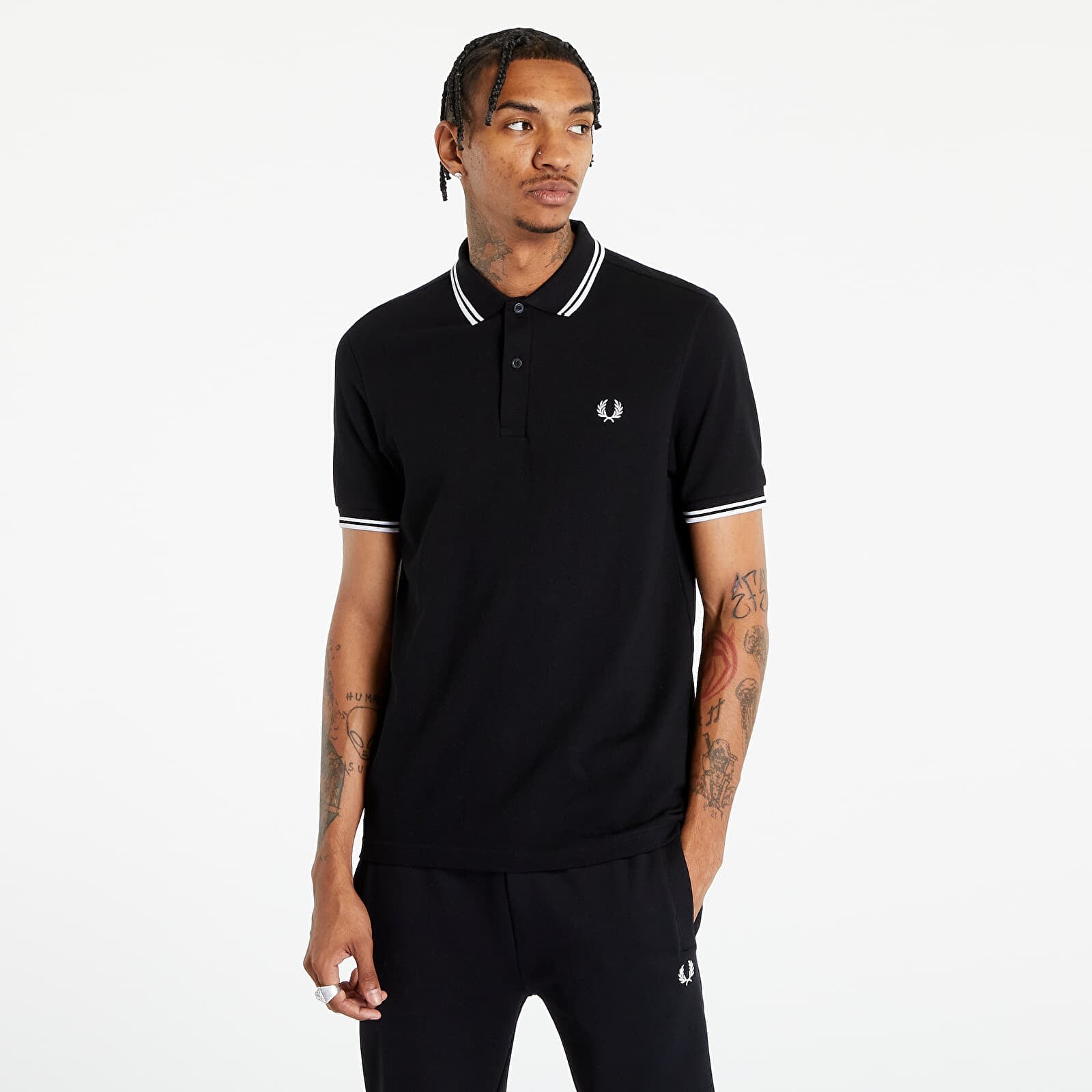 T-shirt Fred Perry Twin Tipped Fred Perry Shirt Black XXL
