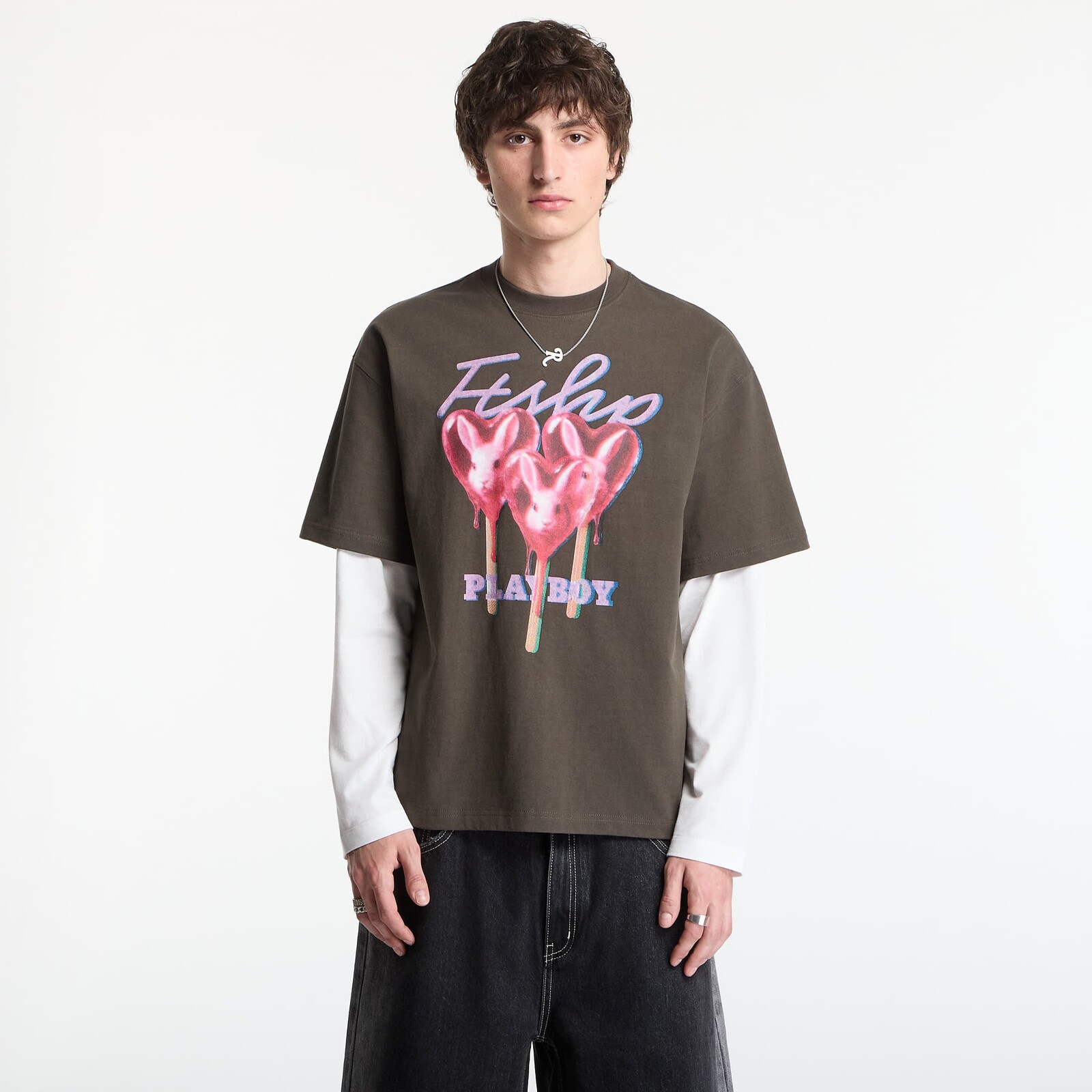 T-shirt Playboy x FTSHP T-Shirt Lollies Dark UNISEX Grey XL
