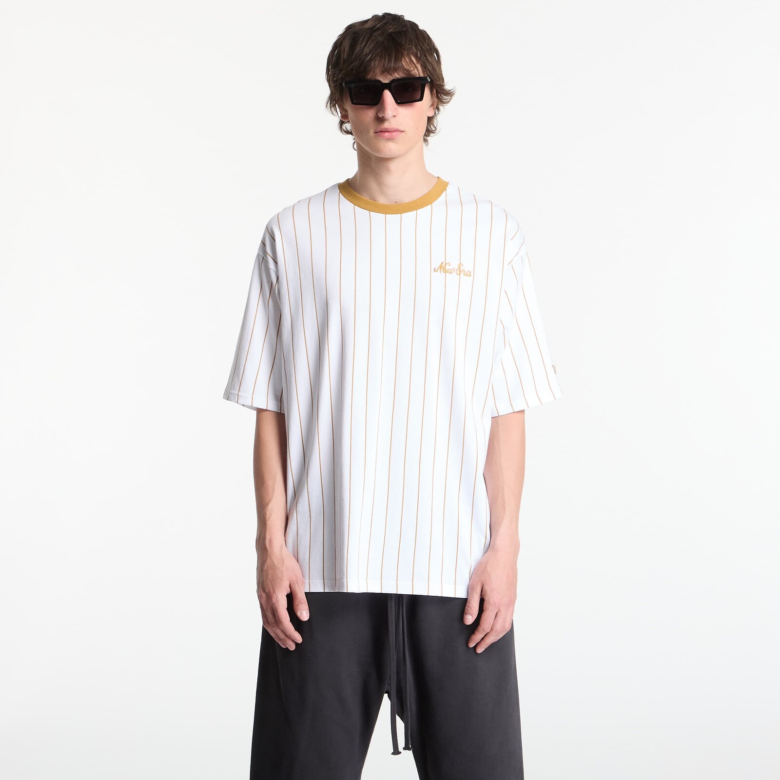 T-shirt New Era Pinstripe OS Tee UNISEX Optic White/ DOC S