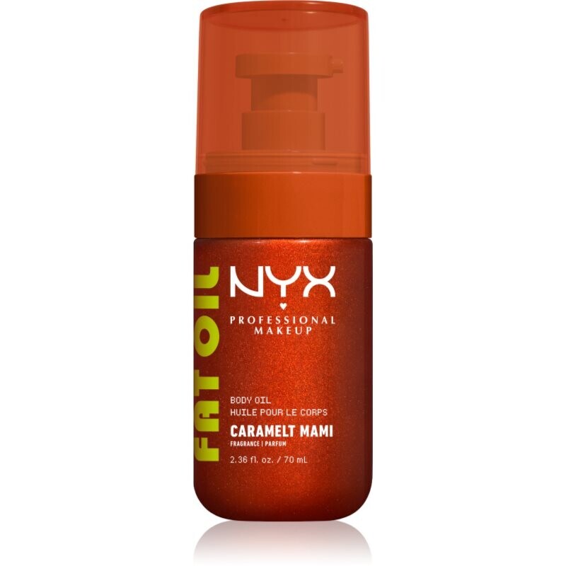 NYX Professional Makeup Fat Oil Body nourishing body oil adds moisture and shine with aroma Caramelt Mami 70 ml