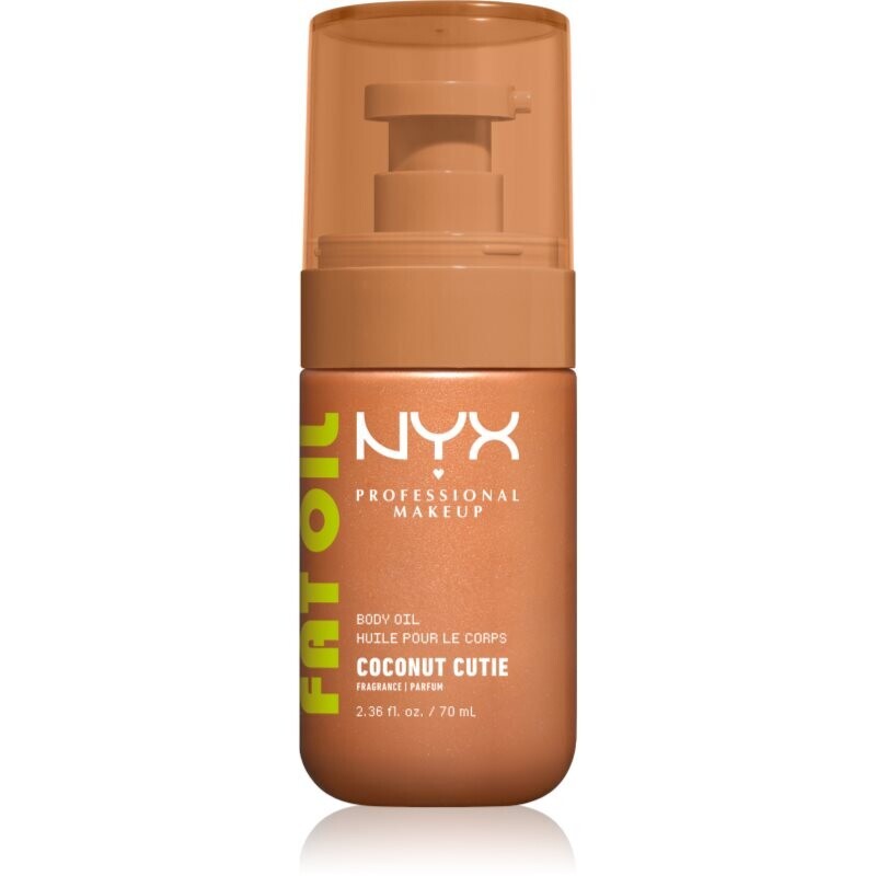 NYX Professional Makeup Fat Oil Body nourishing body oil adds moisture and shine with aroma Coconut Cutie 70 ml