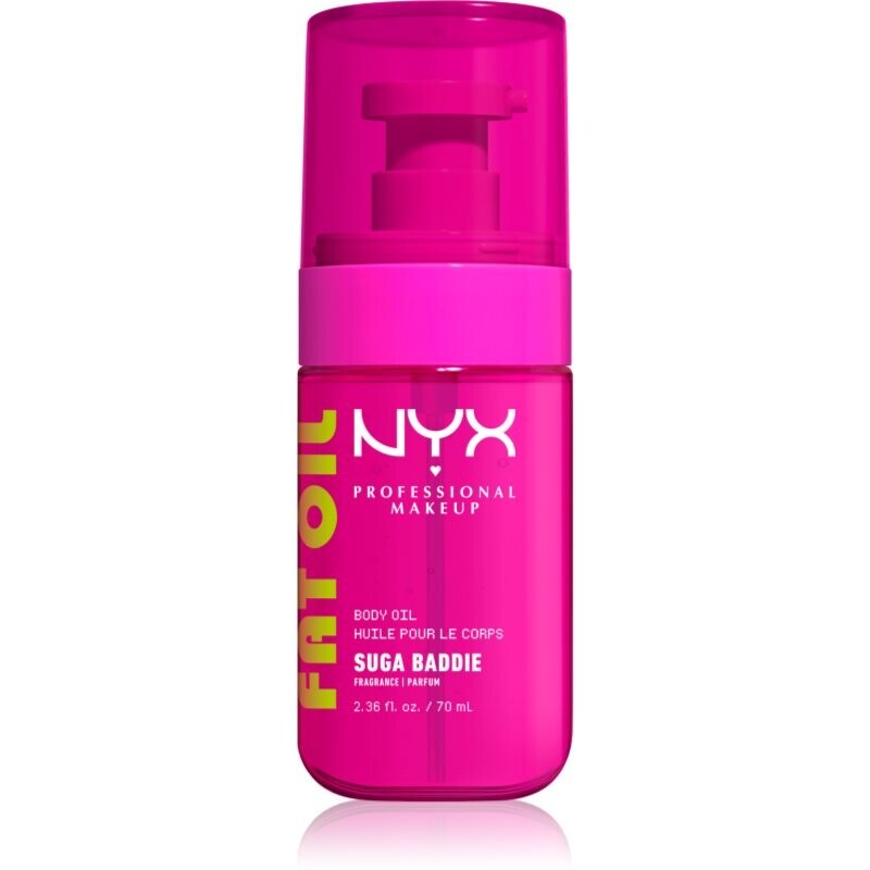NYX Professional Makeup Fat Oil Body nourishing body oil adds moisture and shine with aroma Suga Baddie 70 ml