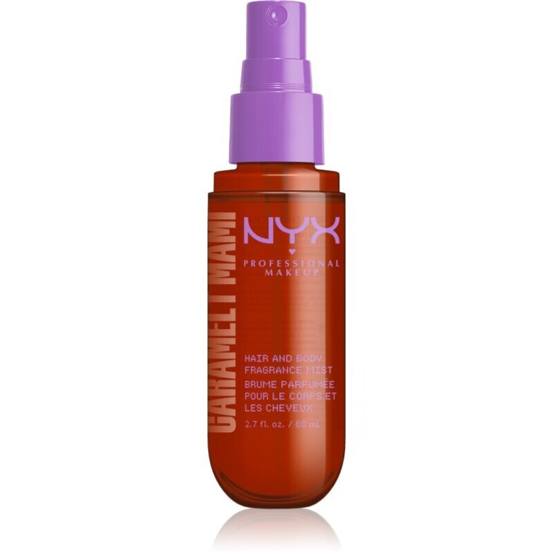 NYX Professional Makeup Fat Oil Body Spray scented mist for hair and body with aroma Caramelt Mami 80 ml