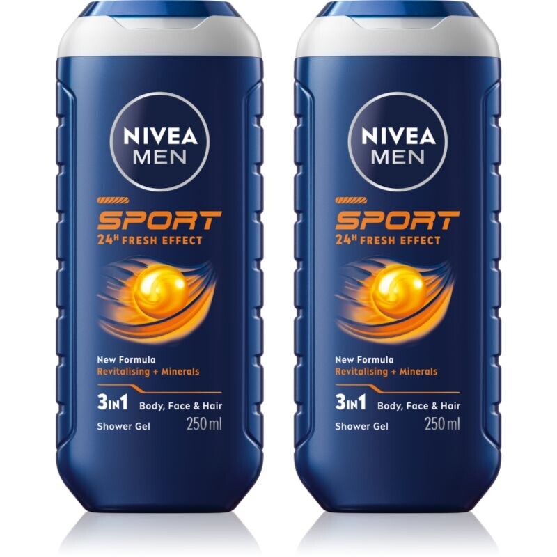NIVEA MEN Sport shower gel for men economy pack