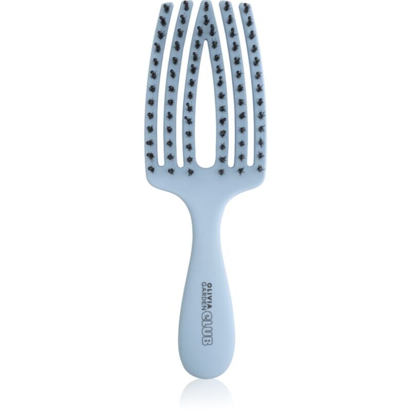 Olivia Garden Club The Nomad Detangling&Shine Fingerbrush​ flat brush for hair 1 pc
